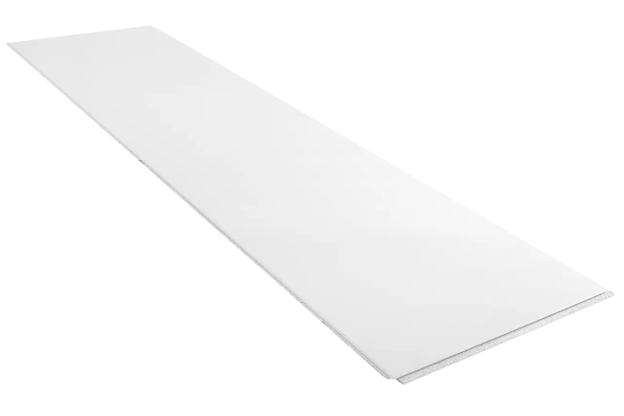 Arbor sponplate vegg våtrom hvit 12mm x 620 x 2700 fuktb n/f fas 2s