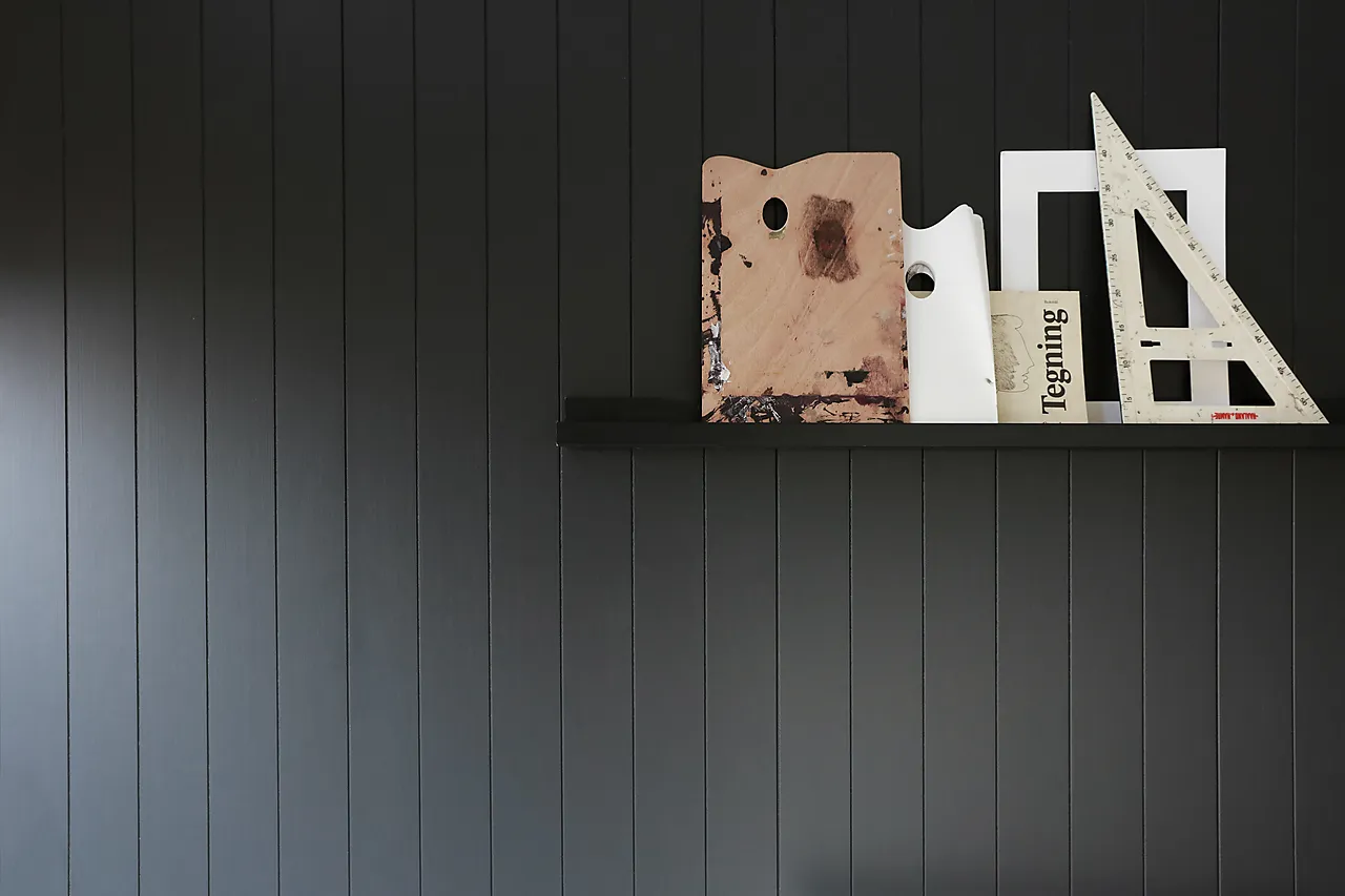 Veggplate Trefiber v-fas dempet sort 11x620x2390 mm null - null - 3 - Miniatyr