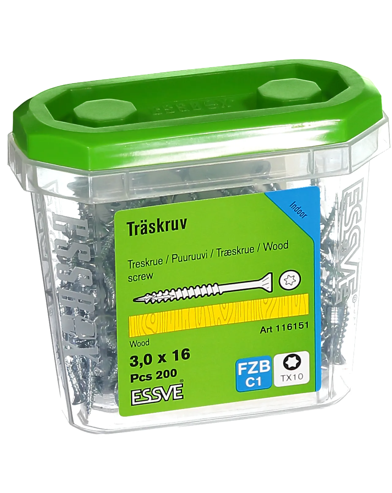 Treskrue inv sh 3x16 fzb a-200senkhode null - null - 3 - Miniatyr