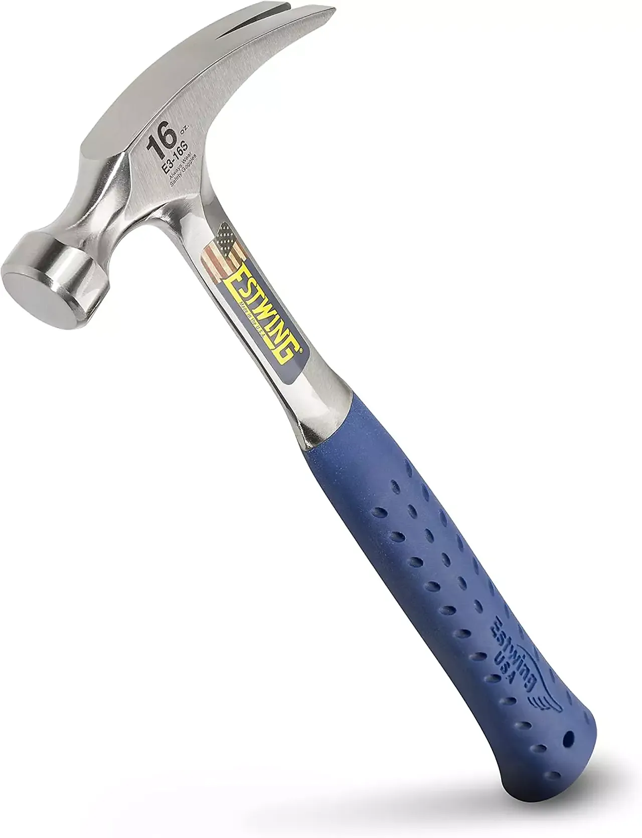 Hammer 16 oz rett klo m/ gummihåndtak