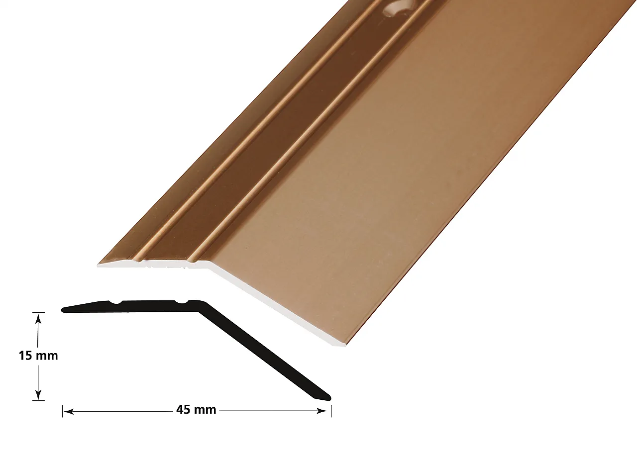 Nivålist nr 7 i bronseeloksert aluminium Nivålist nr 7 i bronseeloksert aluminium