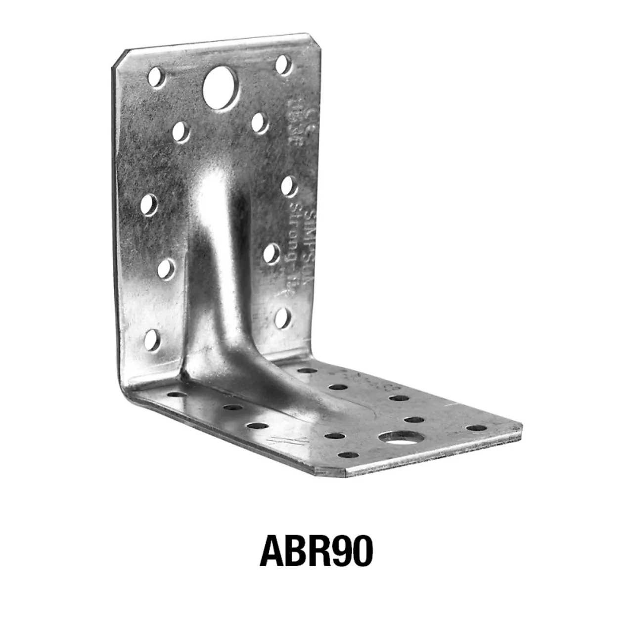 Vinkelbeslag m/ ribbeforsterkning 90x90x2,5x65 mm