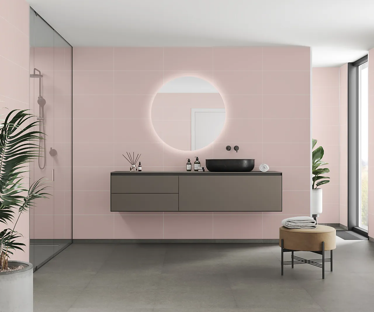 Fibo Baderomsplate 5218M6030 DUSKY Pink 60x30cm null - null - 2 - Miniatyr