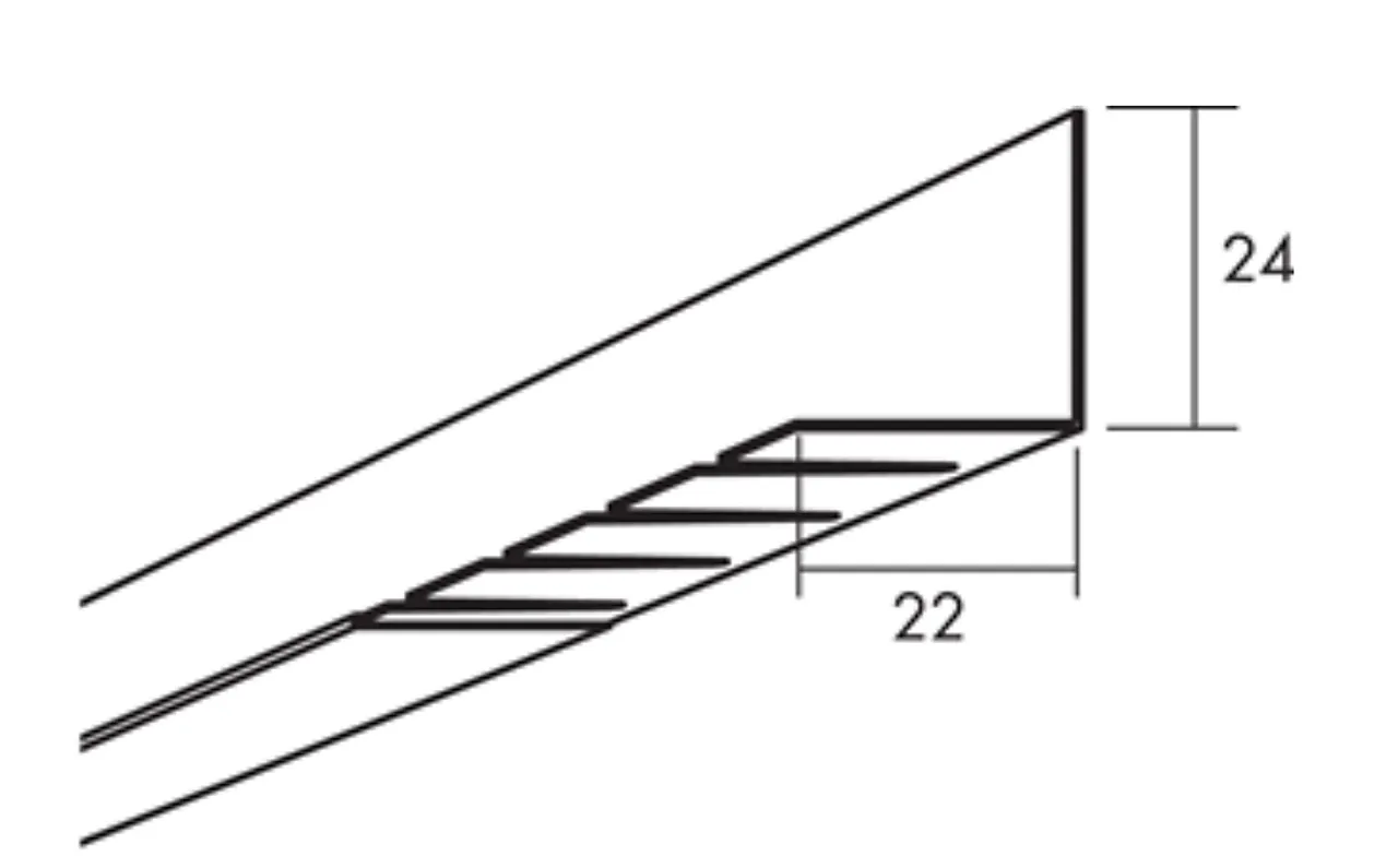 Vegglist bøybar ytterhj rmin=450 elgavl stål med vinyl,connect