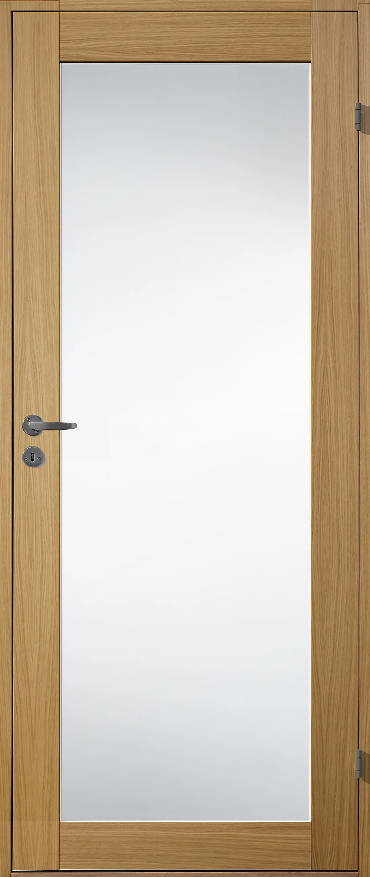 Innerdør line helt glass eik 90 x 210 dørblad eik - klart glass