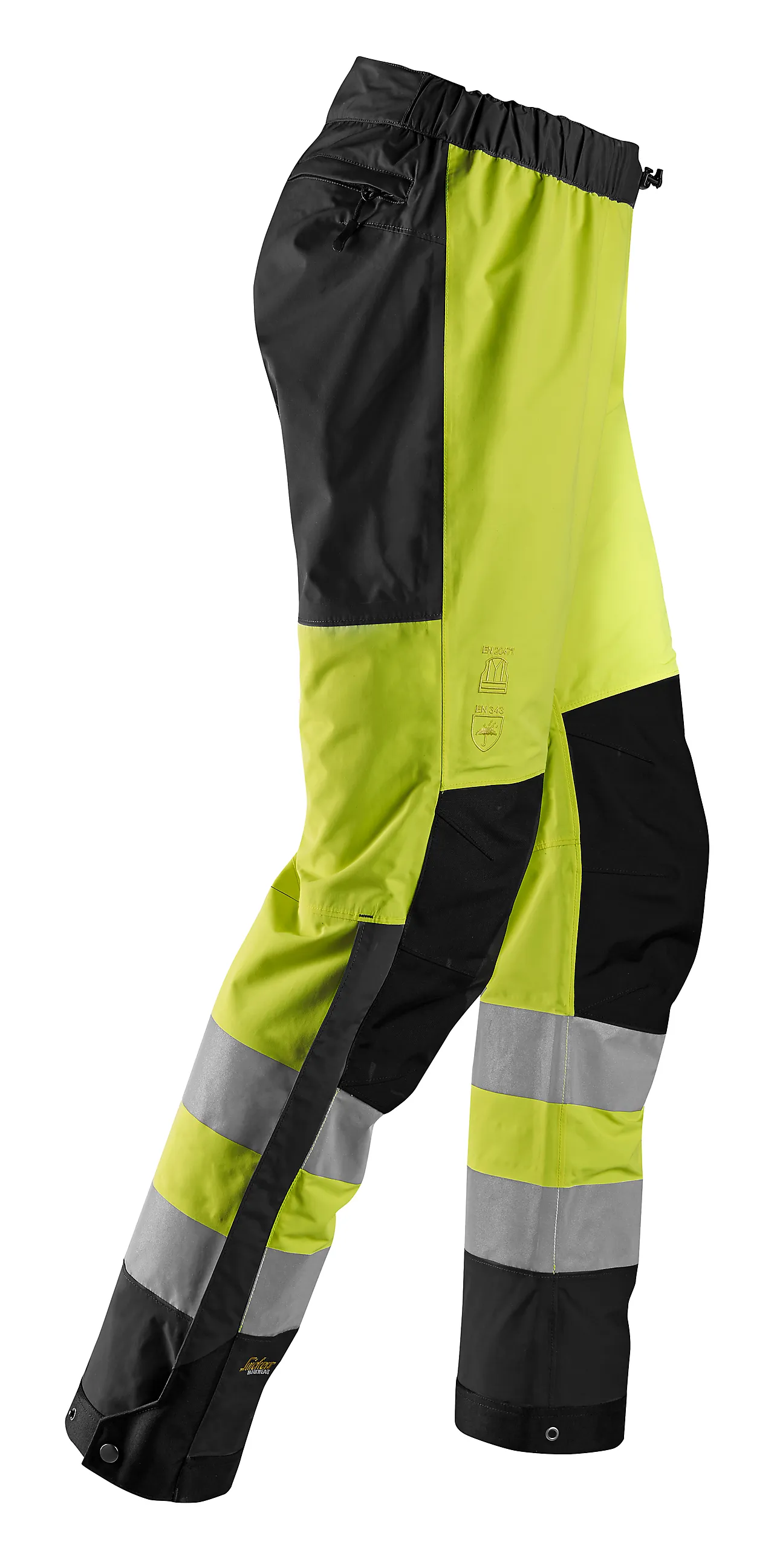 Skallbukse 6530 gul/sort l snickers workwear