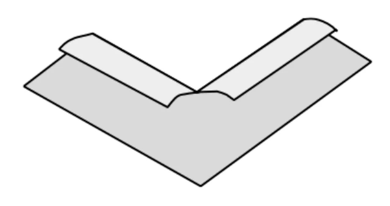 Dekkappe innvendhjørne 24/24 hvit js17