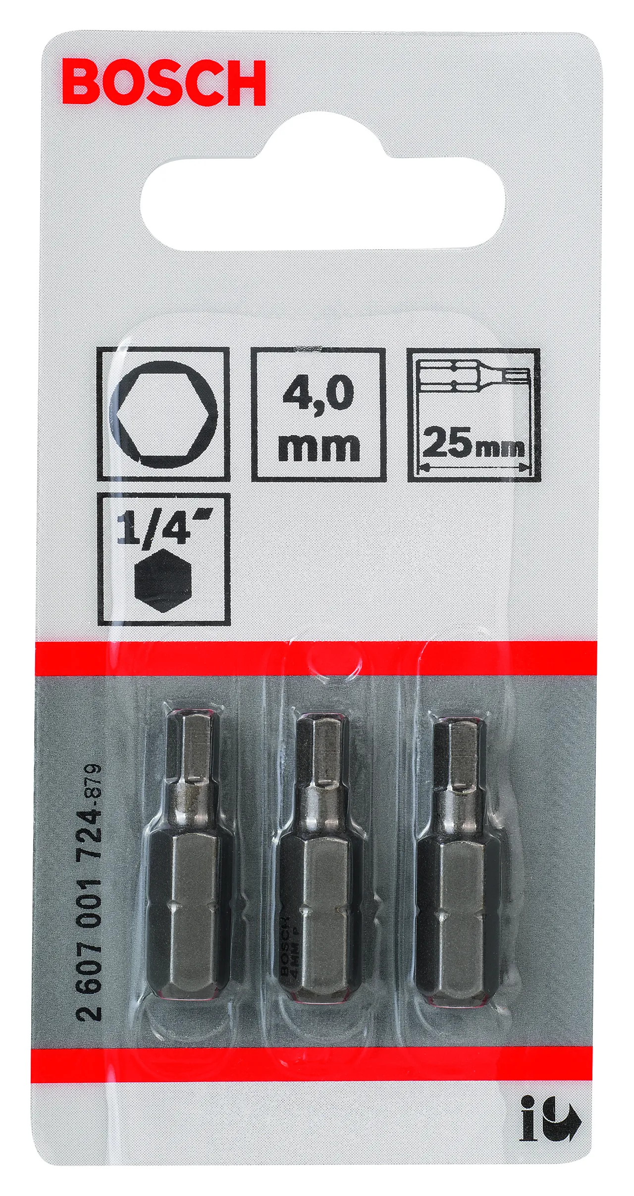 Bits-003 hex4 25mm a3 bosch  n40 null - null - 2 - Miniatyr