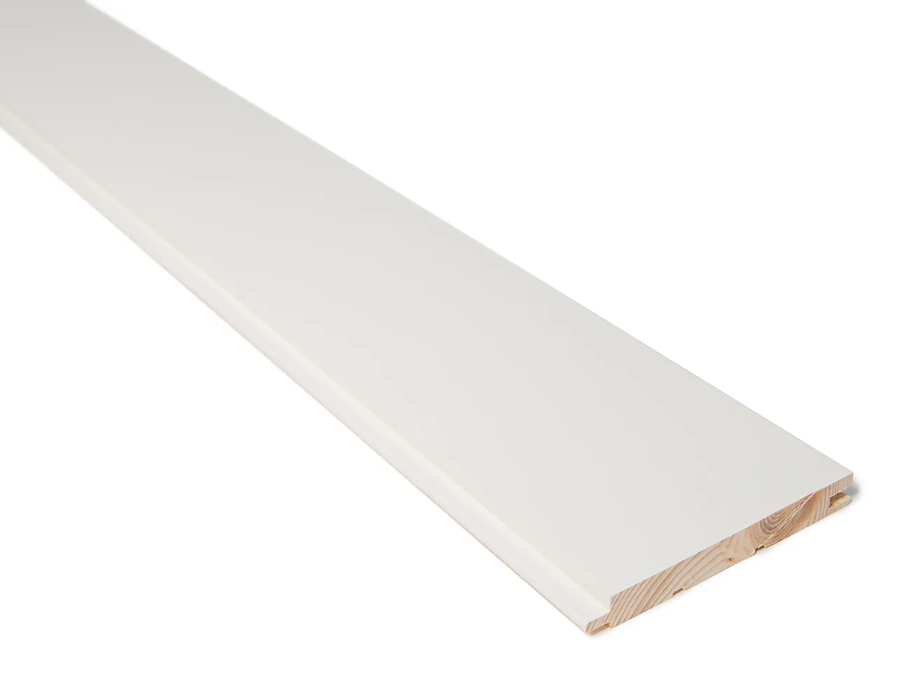 Glattpanel børstet 14x120 mm hvitmalt furu null - null - 3 - Miniatyr