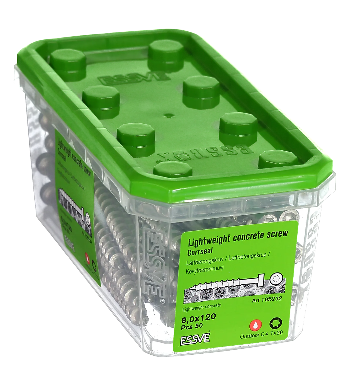 Lettb.skrue i-p 8x120 cs a-50lettbetongskrue indu-prog corrseal null - null - 2 - Miniatyr