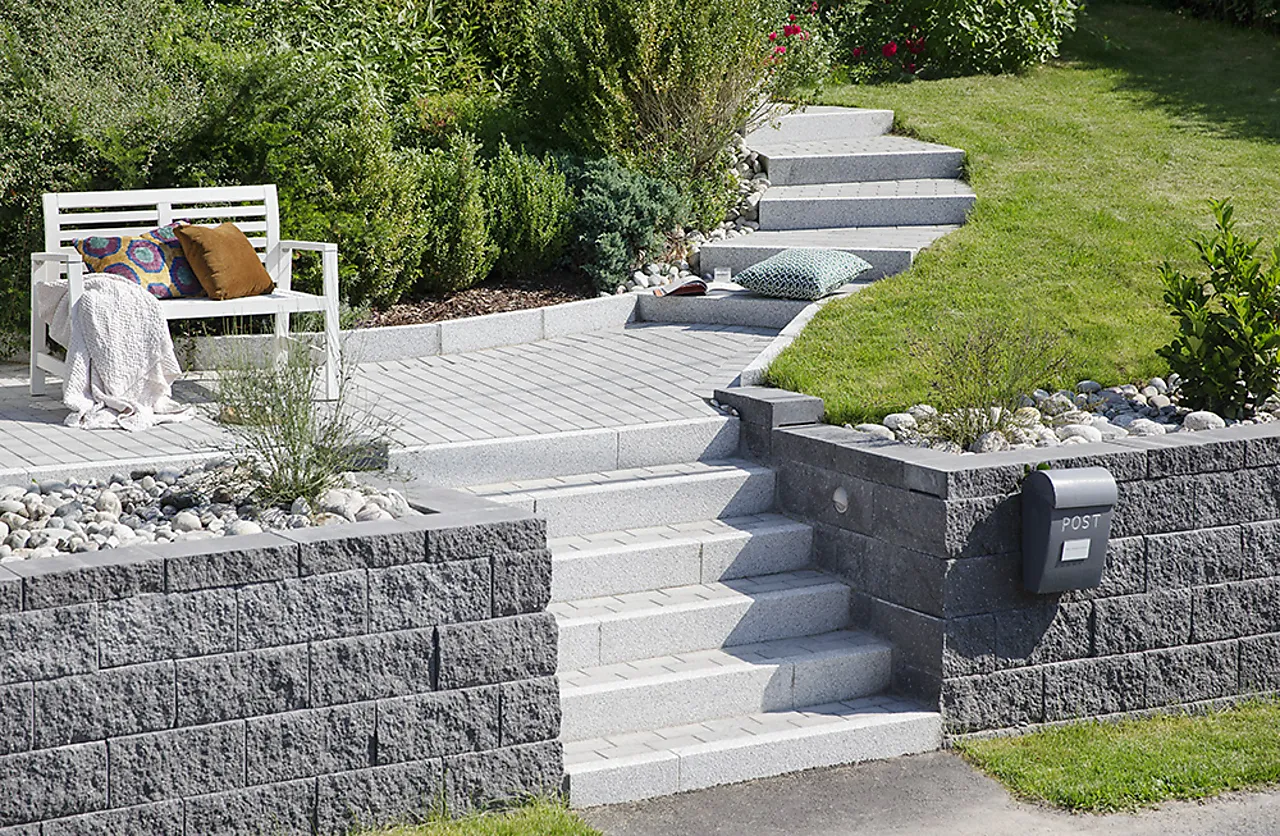 Støttemur vertica normalstein koks mix 45x28x20 cm null - null - 3 - Miniatyr