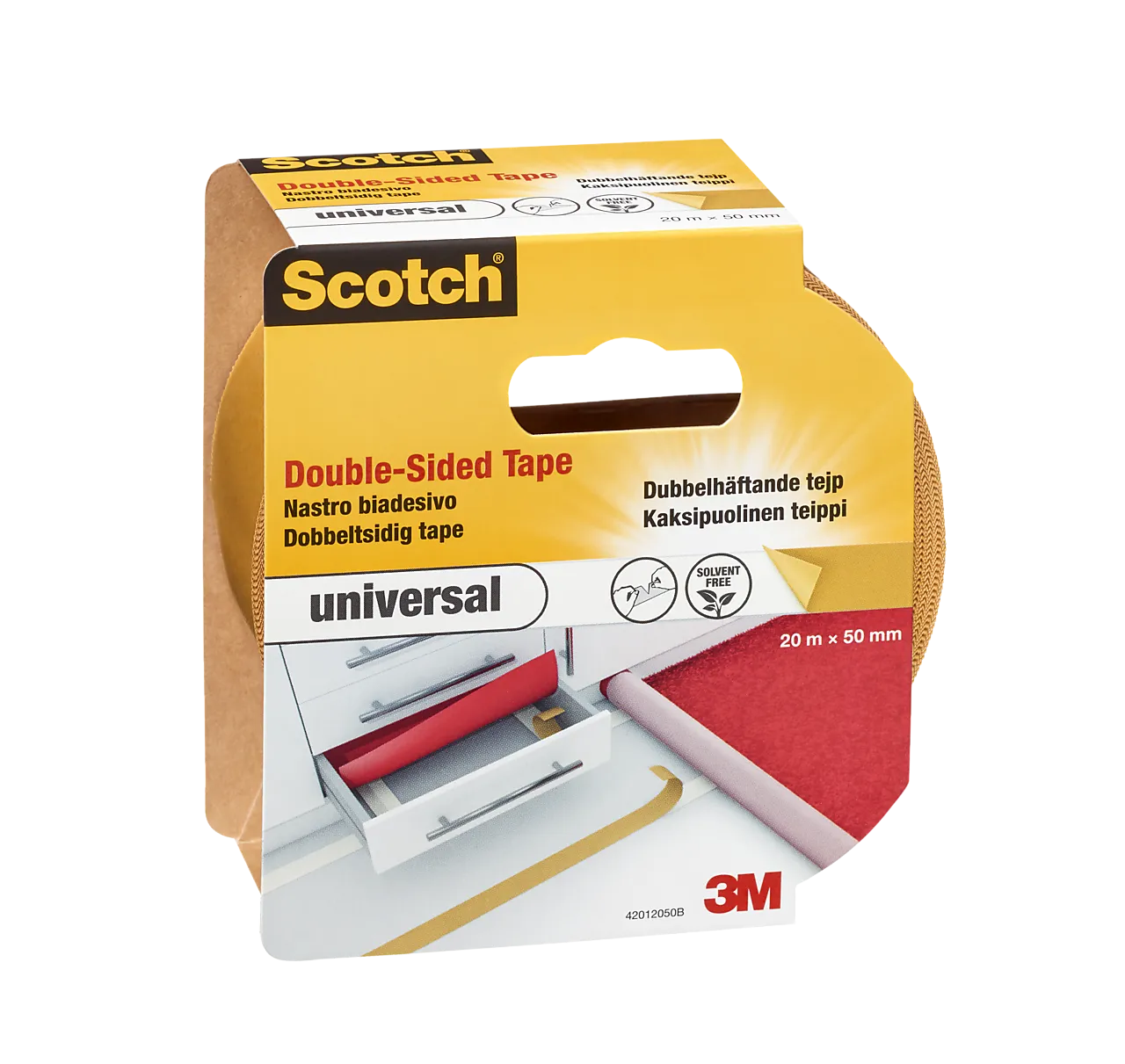 Dobbeltsidig tape Universal 50 mm 20 m