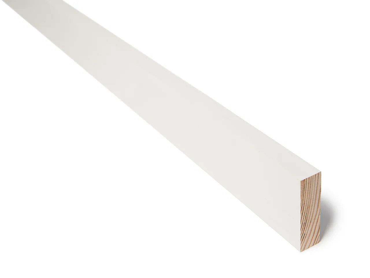 Glattkantlist furu spile hvit bomull S0502-Y 21x70 mm