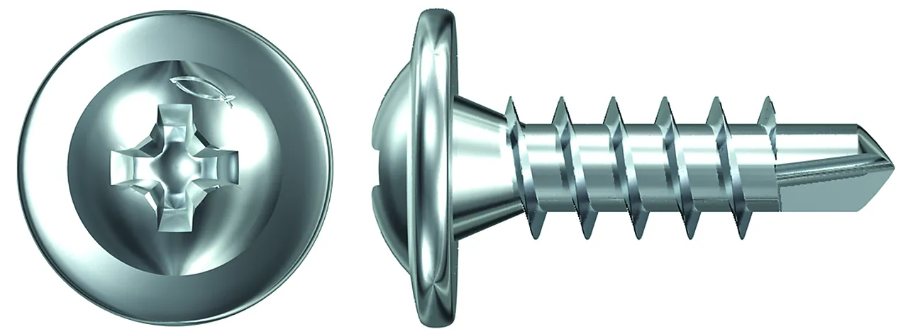 Montasjeskrue selvborende 4,2x13 mm a 1000 stk fps-fpb elforzinket ph2