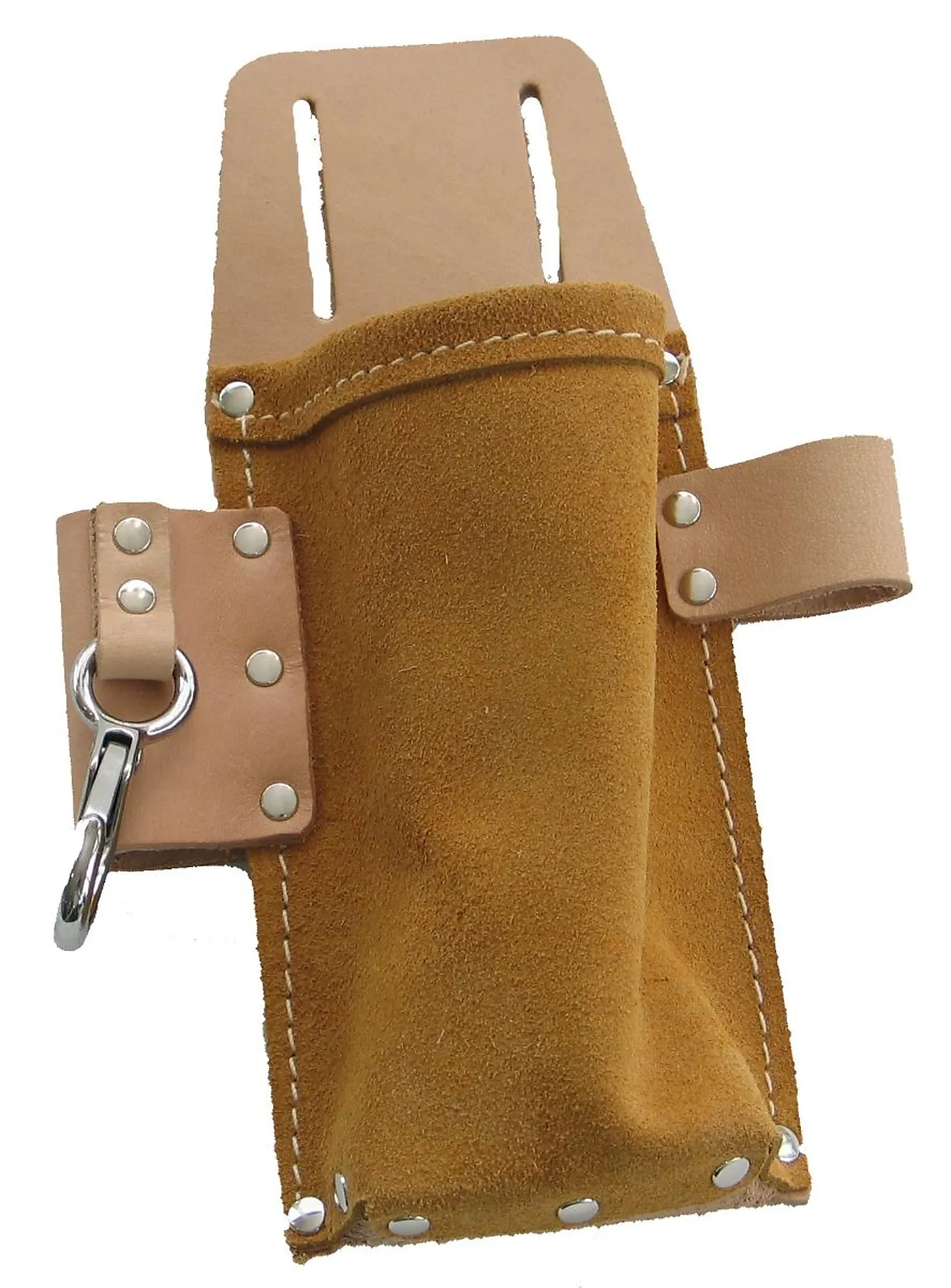 Verktøyholder i lær med karabinkrok Verktøyholder i lær med karabinkrok