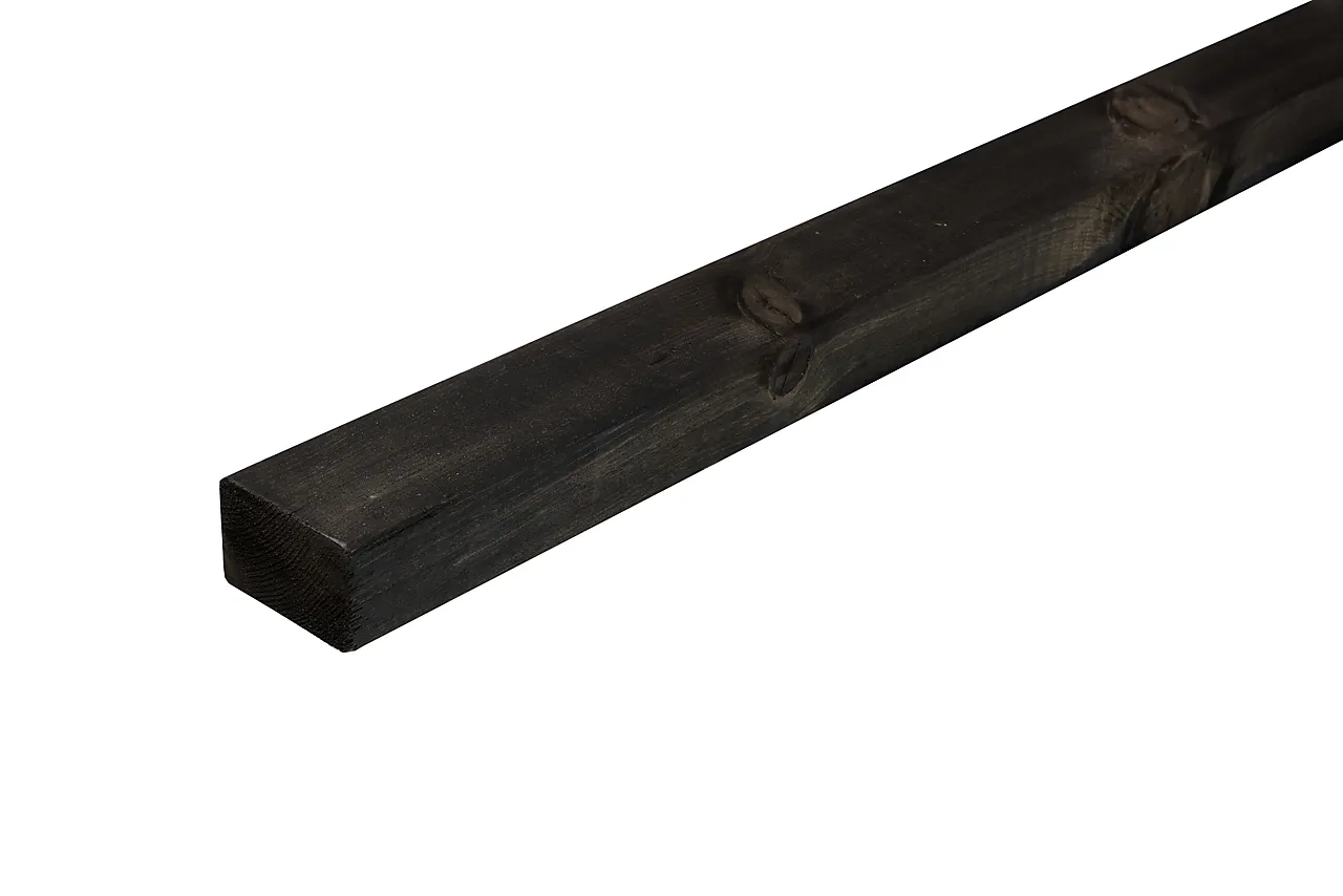 Lekt furu 34x70 mm svart