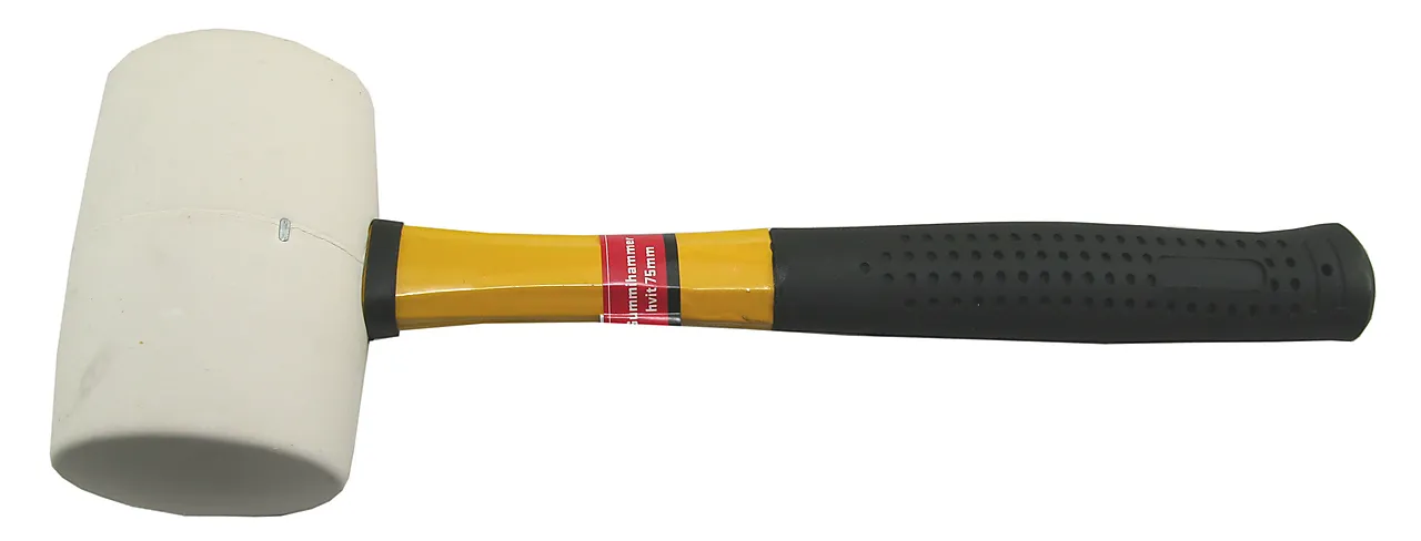 Gummihammer 75 mm hvit