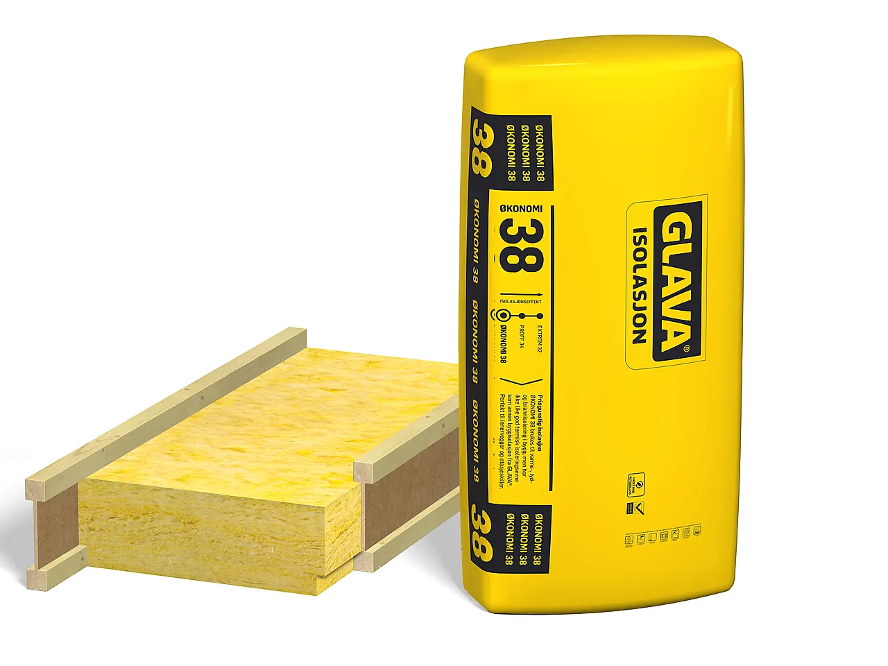 Isolasjon økonomi 38 i-bjelkeplate 150x600x1200 mm Isolasjon økonomi 38 i-bjelkeplate 150x600x1200 mm