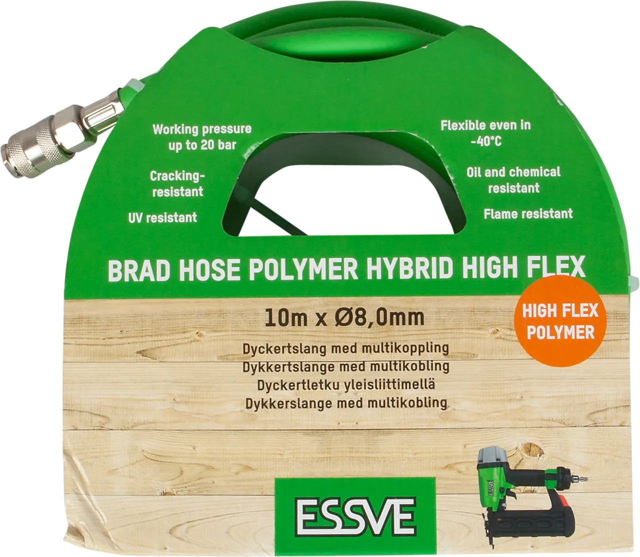 Dykkertslange high flex 10m10mx8mm trykkluftslange
