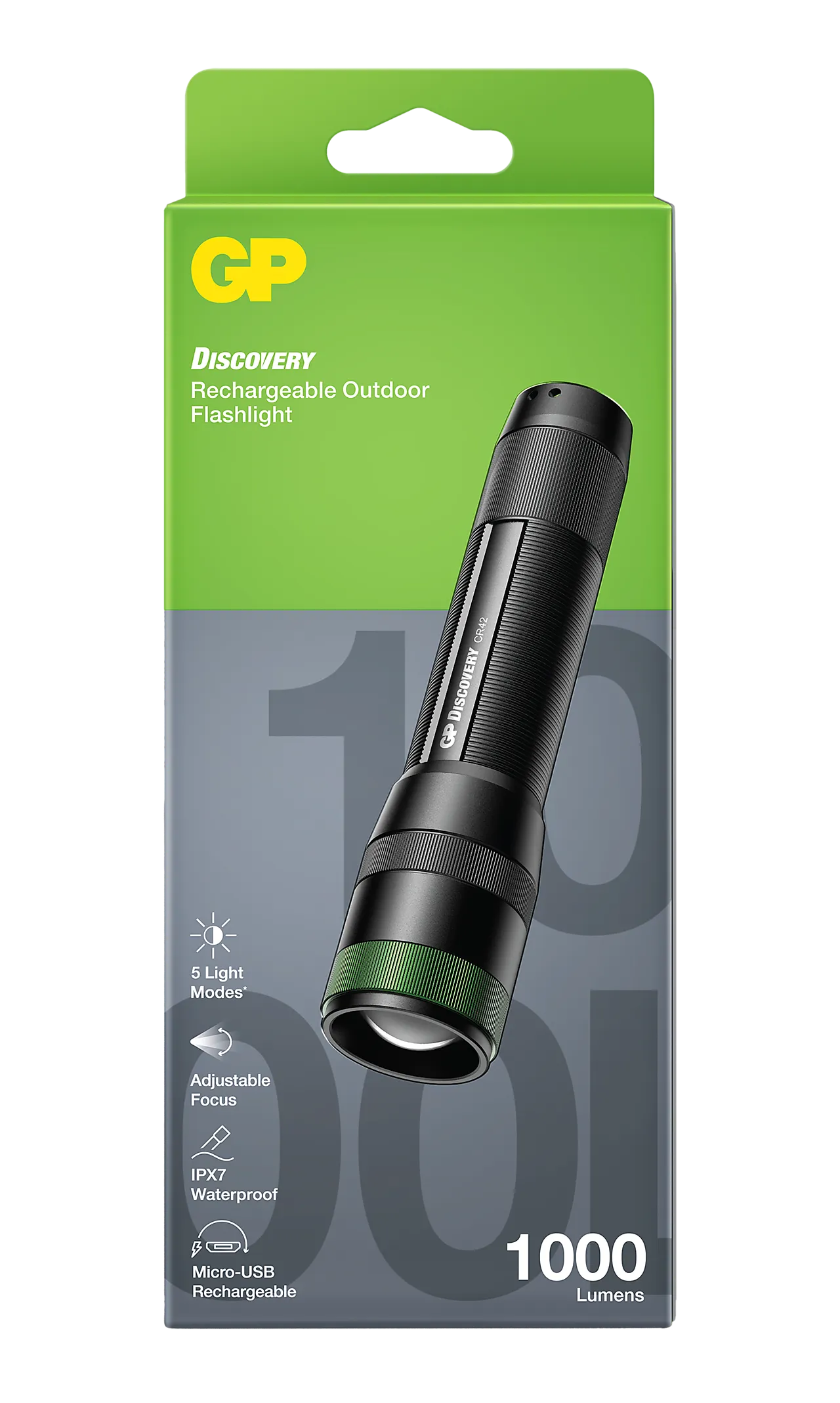 Lommelykt oppladbar CR42 1000 lumen null - null - 3 - Miniatyr