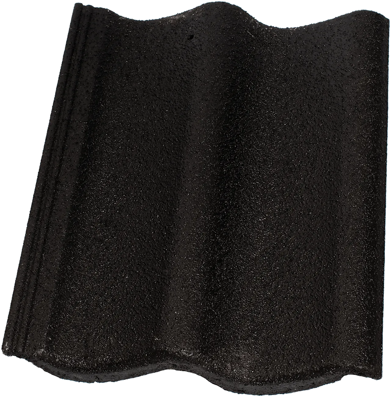 Takstein dobbelkrummet med ru overflate sort null - Normalstein - 3 - Miniatyr