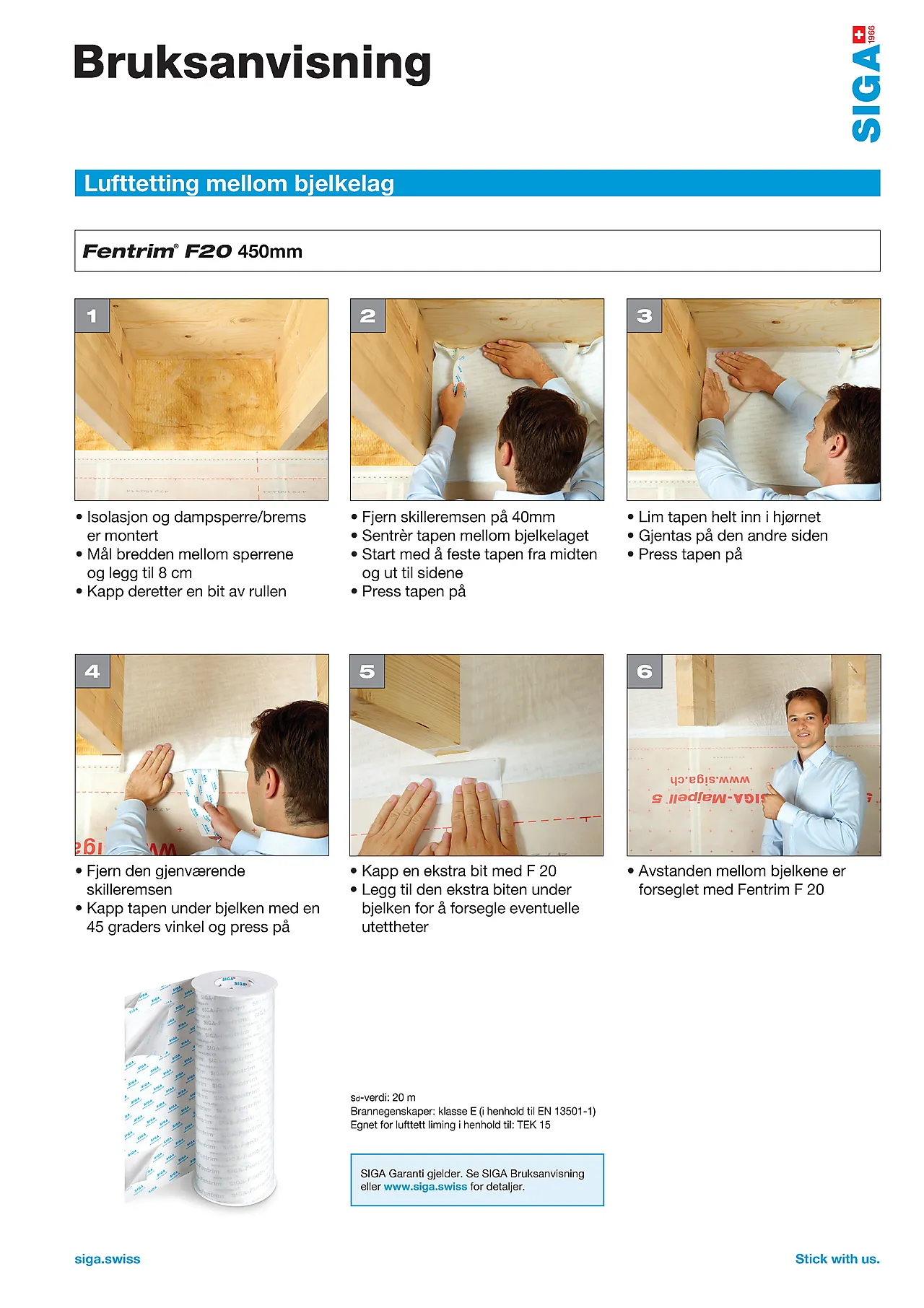 Tape for innvendig tetting 450 mm