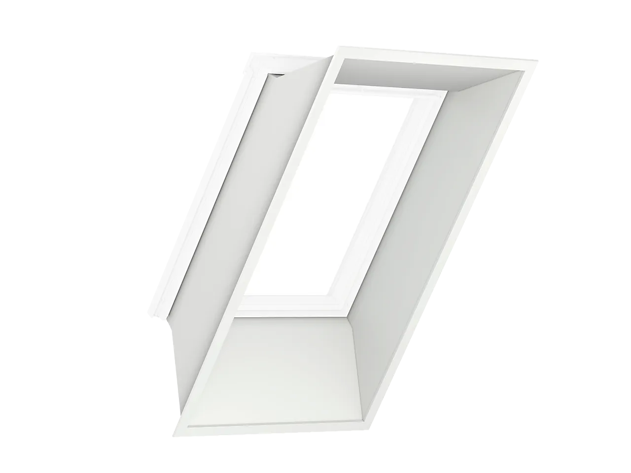 Utforing 66x118 cm 400 mm hvit pvc inkludert dampsperrekrave null - null - 2 - Miniatyr