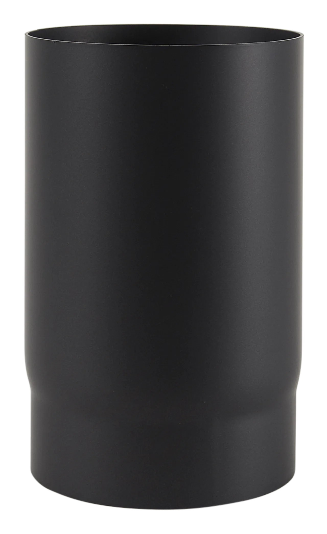 Røykrør ø150 l250 rett bp sort metallic lakk 2mm