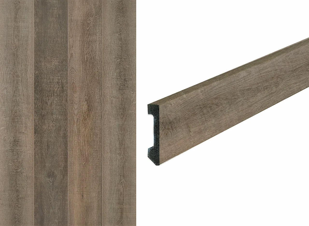 Gulvlist vinyl 17 stk 2400X13X58 mm Bark