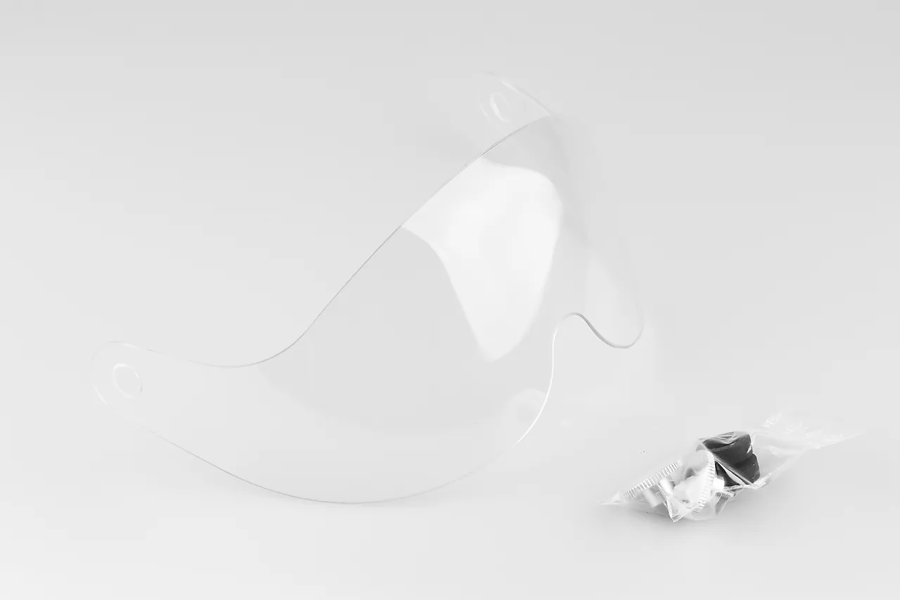 Visir klart dynamo kort visir med gummilist Visir klart dynamo kort visir med gummilist