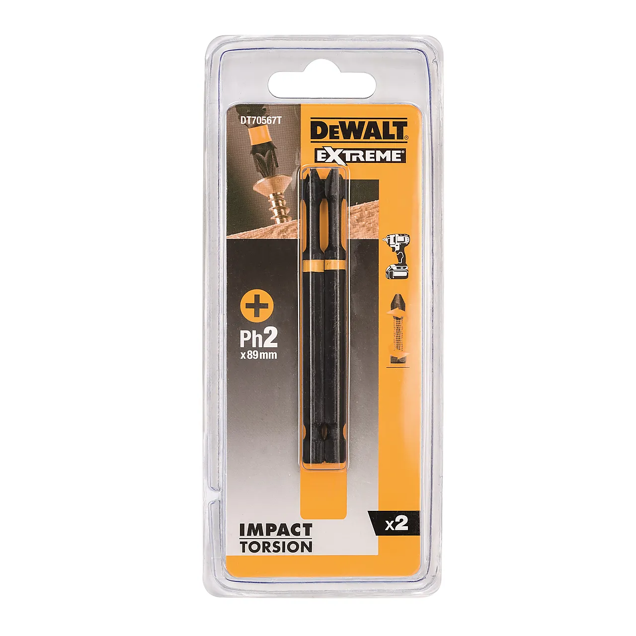 Bits torsion ph2 85mm a2 dt70567t for slagtrekker