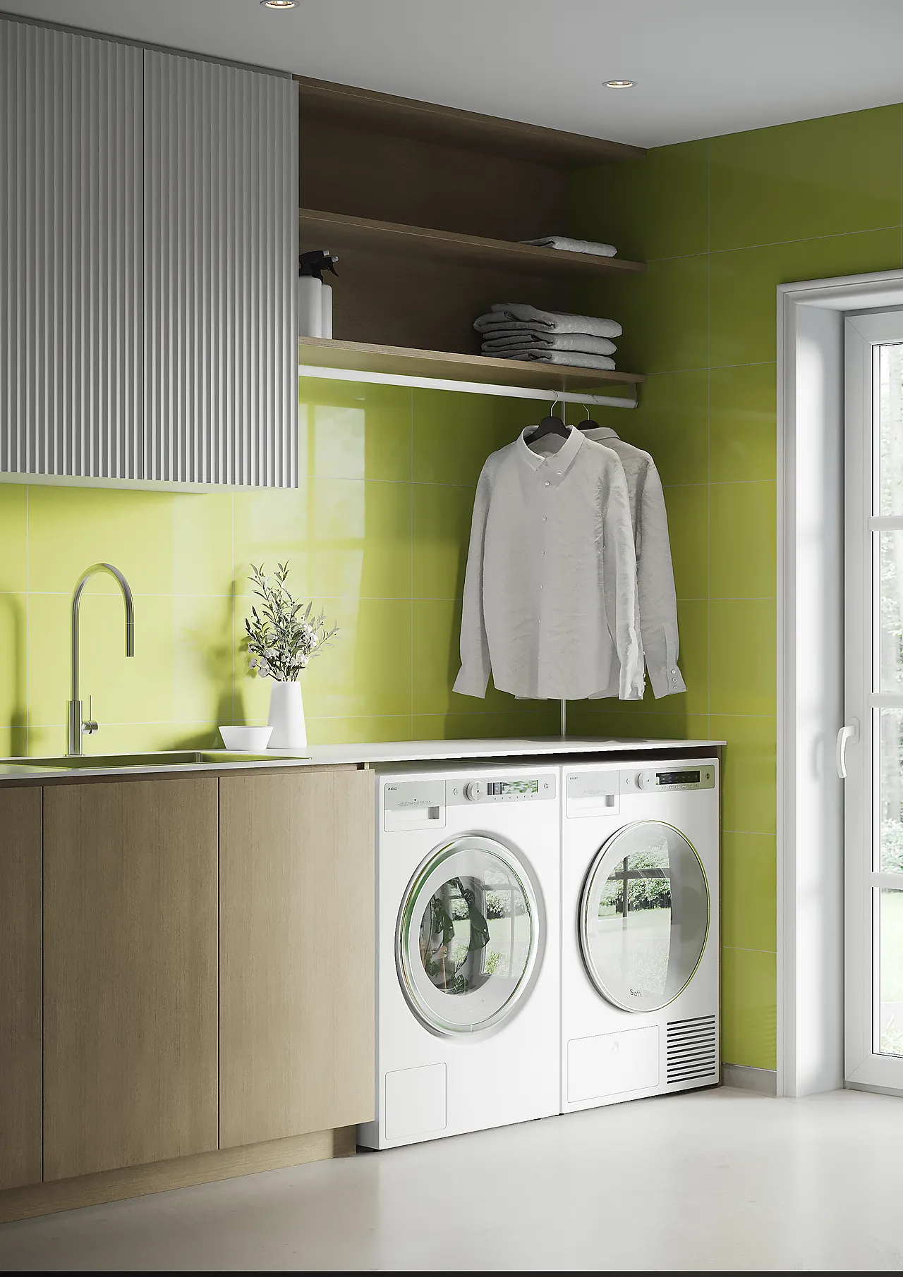 Fibo Baderomsplate 2446M6030 Lime 60x30cm 10x620x2400mm null - null - 3 - Miniatyr