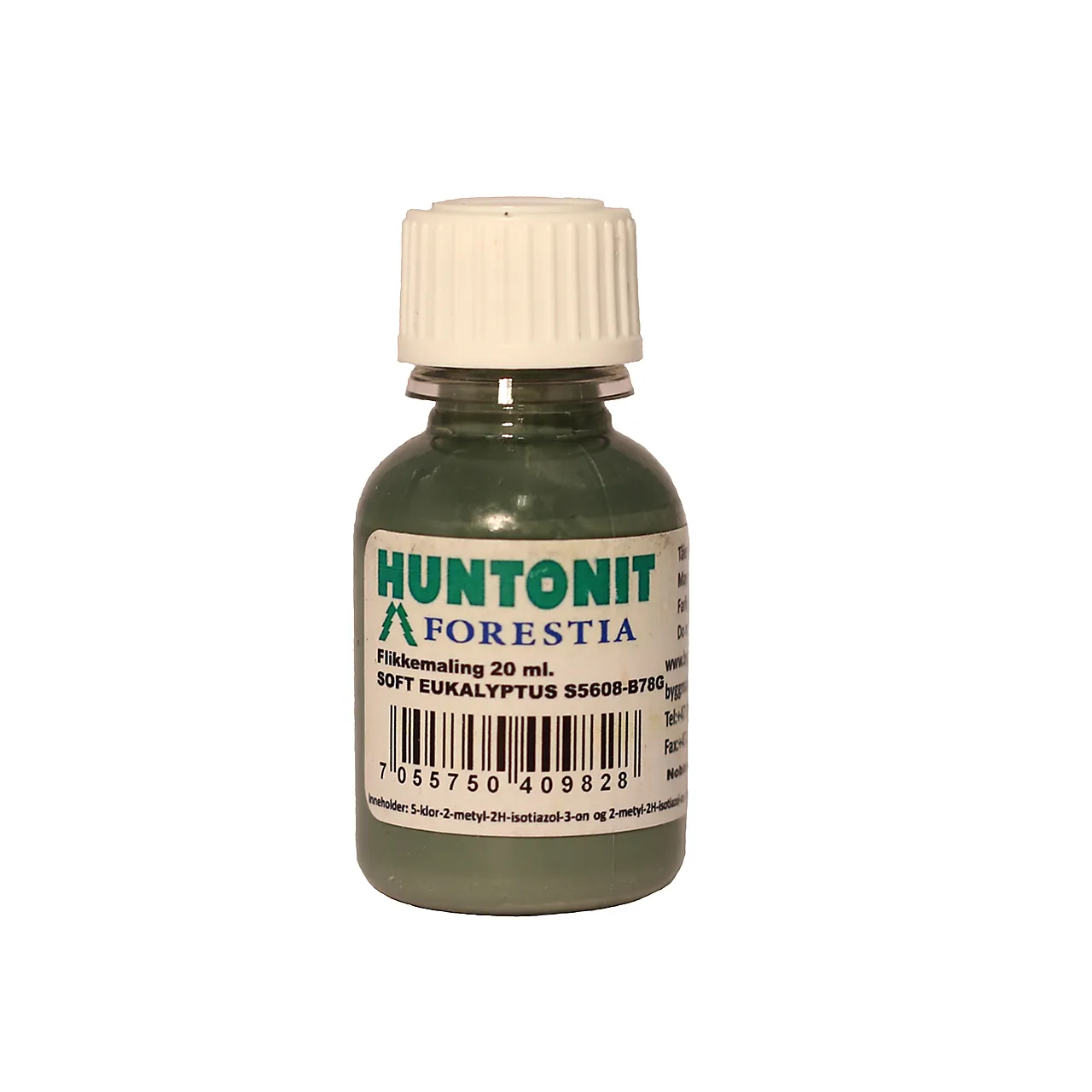 Huntonit flikkemaling soft eucalypt 20ml flaske ncs 5608-b78g