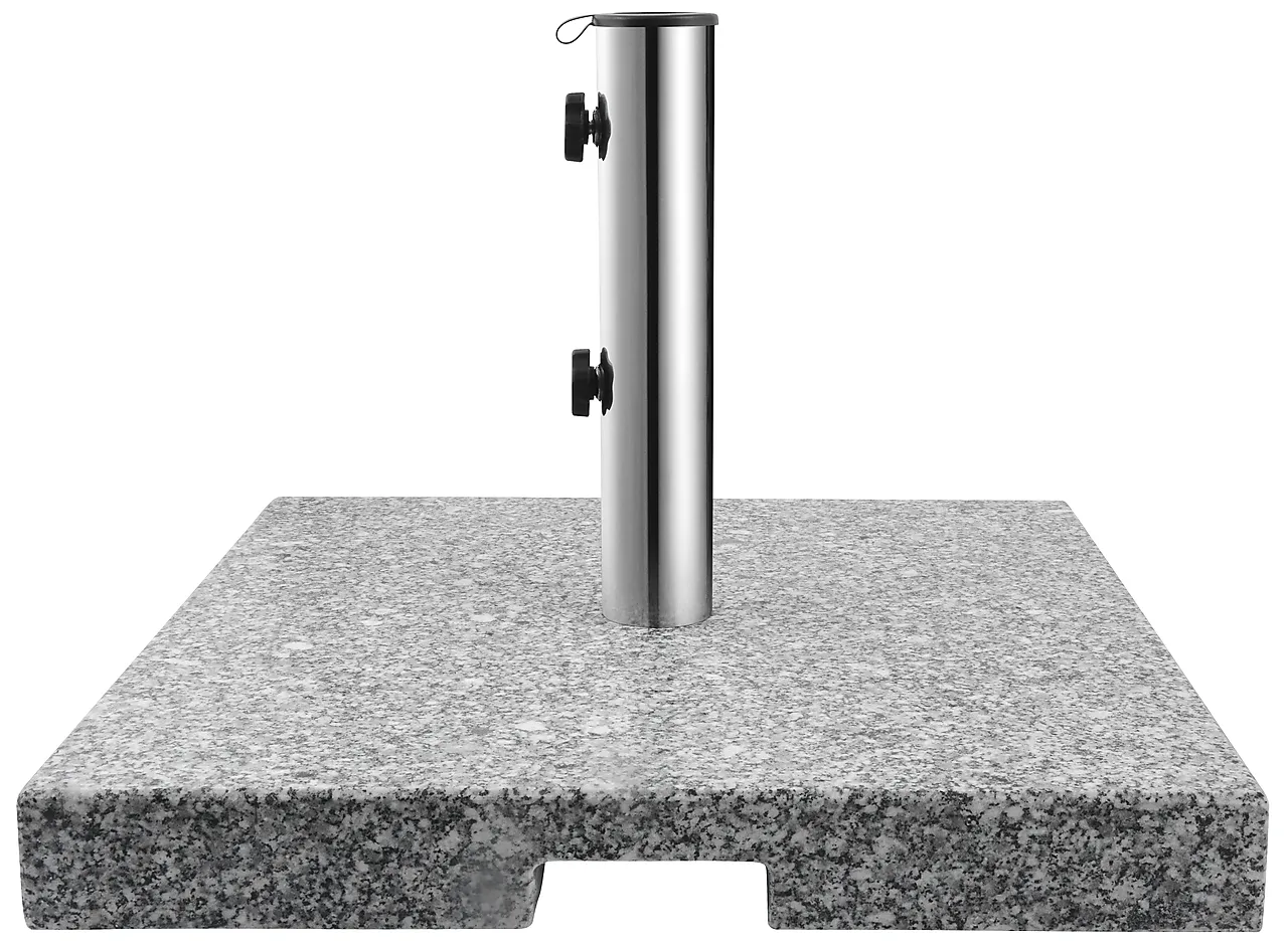 Parasollfot 50x50x6 cm granitt grå