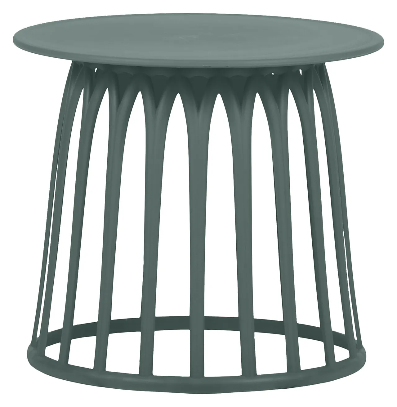 Bord og skammel i plast grønn