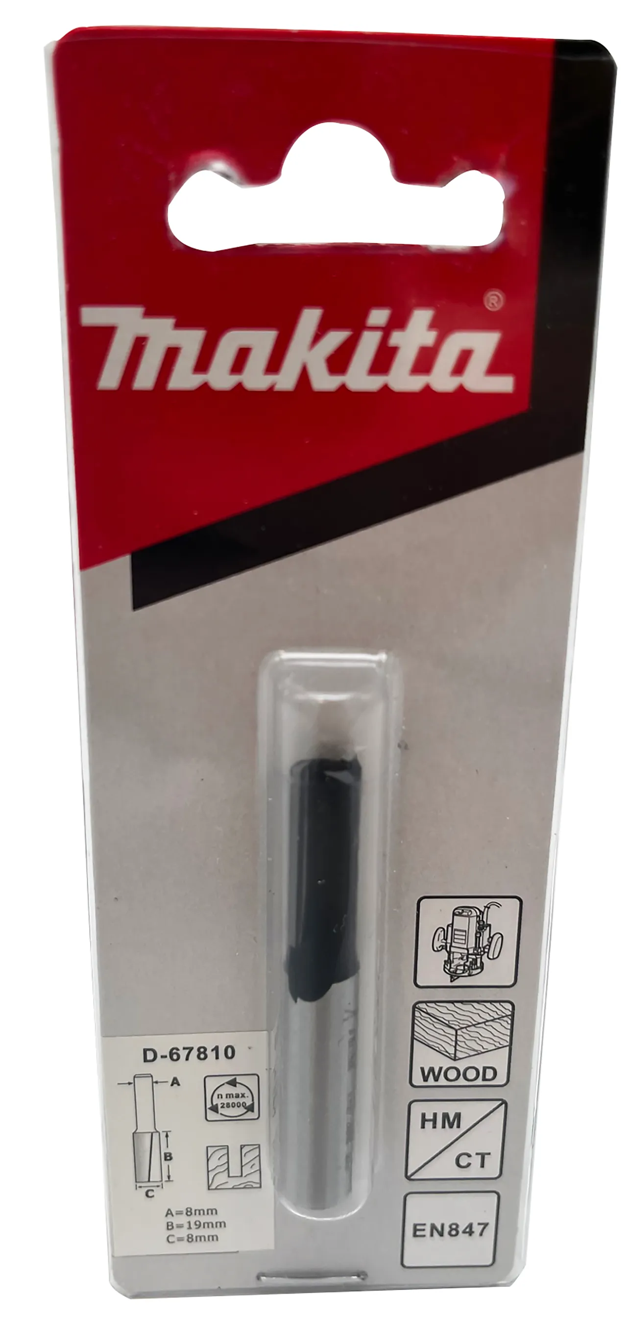 Makita Notfres med bunnskjær 8mm D-67810