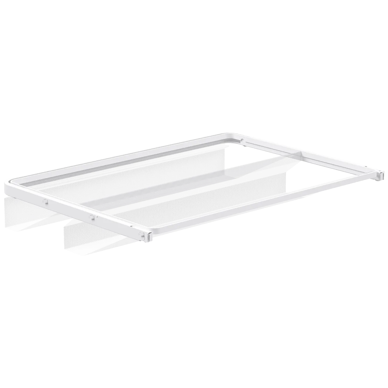 Uttrekkbar skohylle mesh 605x430x96 mm hvit