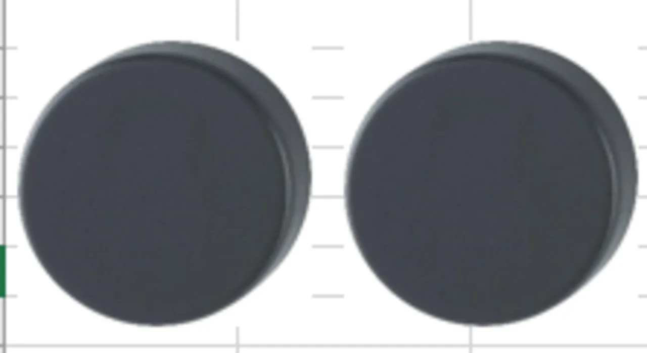 Blindskilt beta rundt black matt dekkskilt svart matt