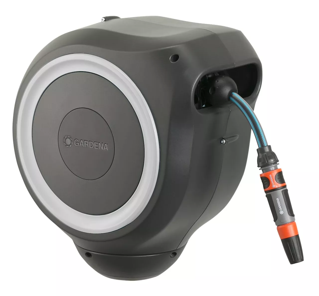 Veggslangeboks hvit 15 meter