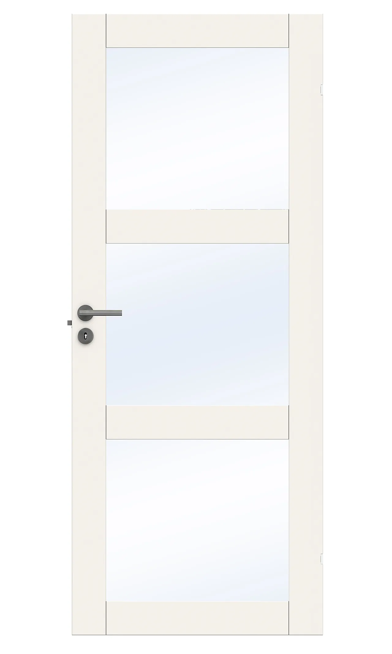 Dørbl unique gw03l 7x21 hvit glassdør 4mm herdet glass