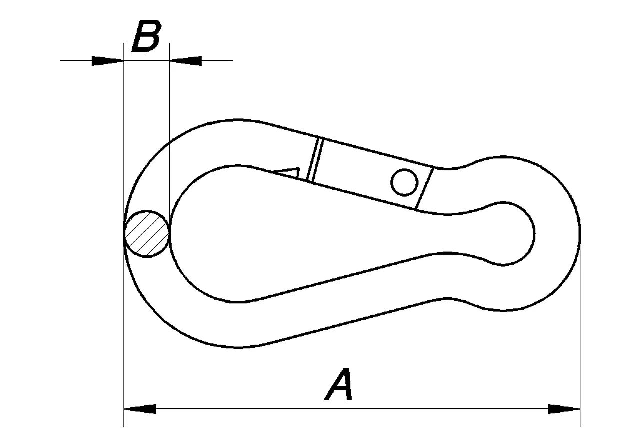 Karabinkrok 5x50 mm 2 stk gz blå null - null - 2 - Miniatyr