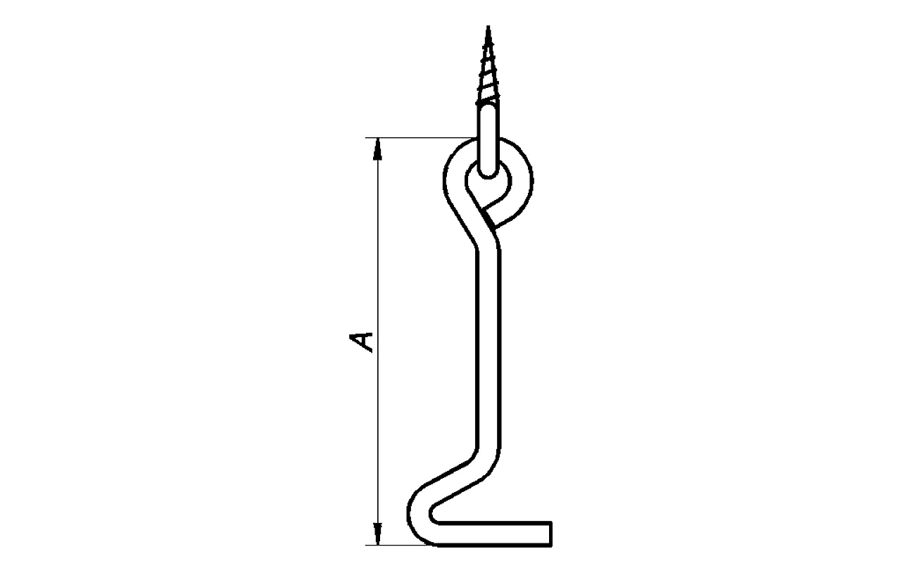 Kastekrok til vindu 100 mm null - null - 2 - Miniatyr