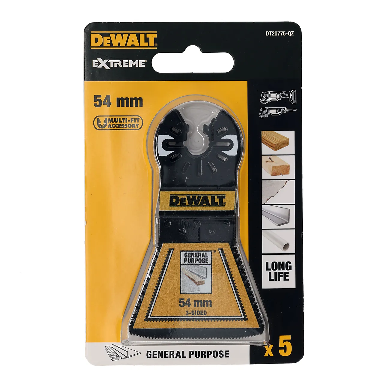 DEWALT Sagblad TriCut i bimetall, 54X38,6mm 5pak null - null - 3 - Miniatyr
