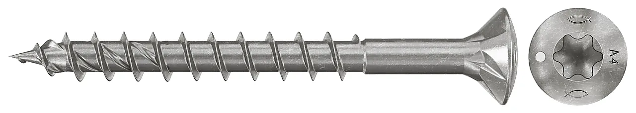 Treskrue syrefast A4 linsehode TX 4x40 mm 200 stk