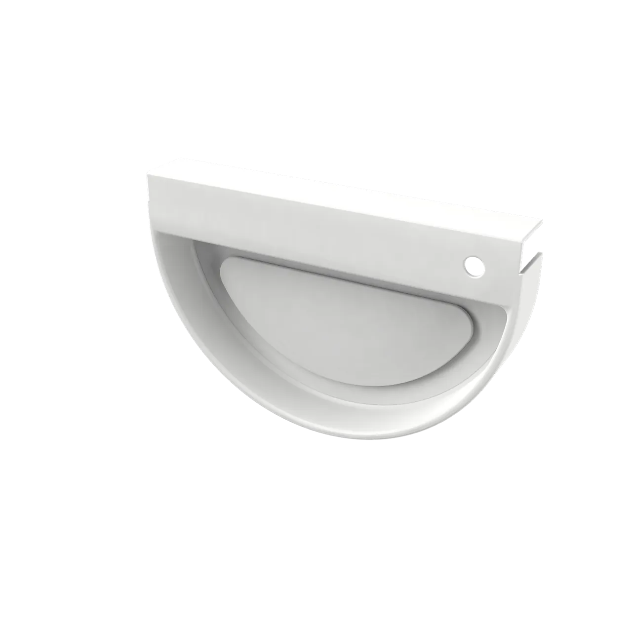 Endebunn til takrenne 100 mm hvit Endebunn til takrenne 100 mm hvit