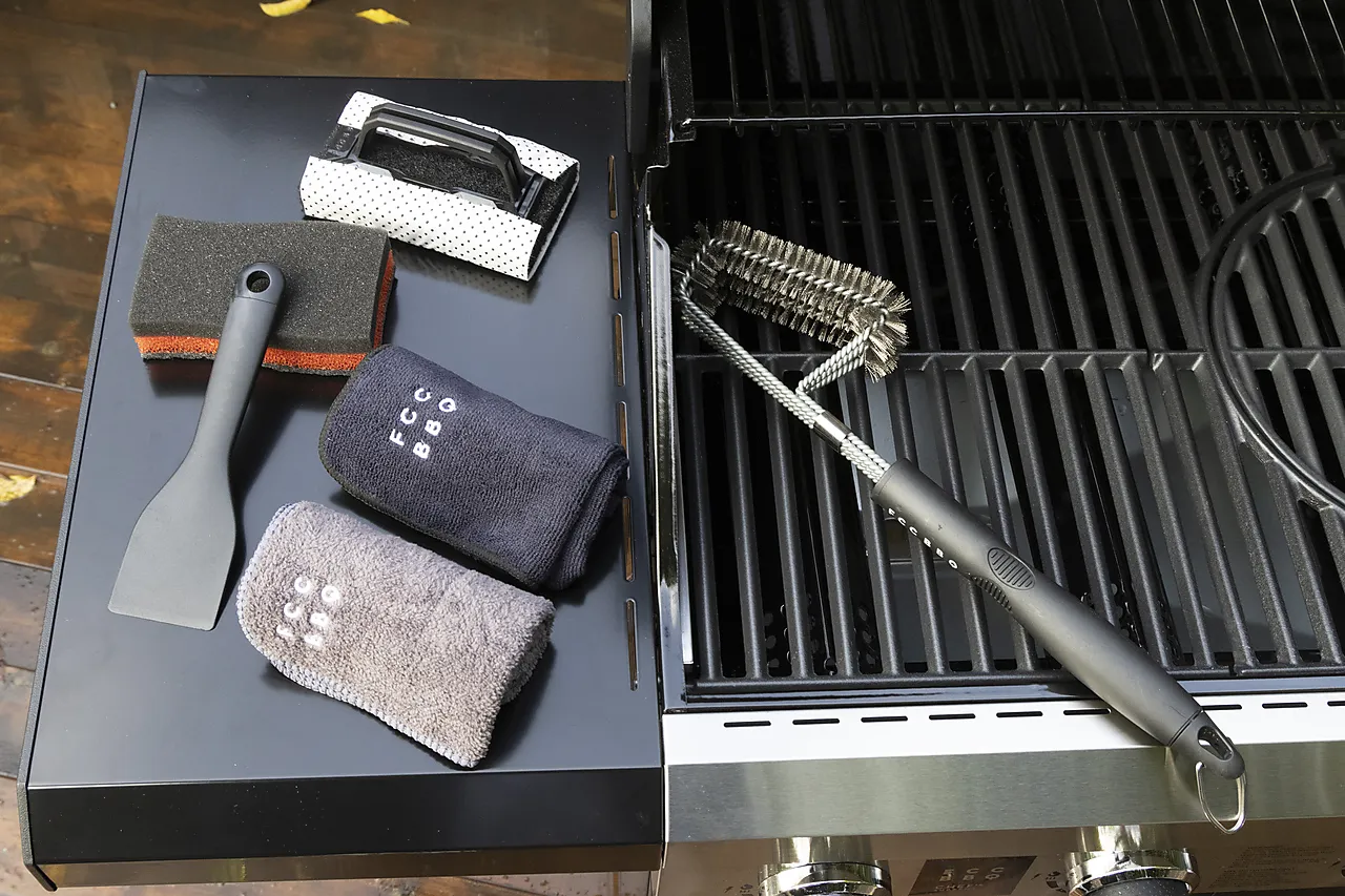 Rengjøringssett til grill 10 deler null - null - 2 - Miniatyr