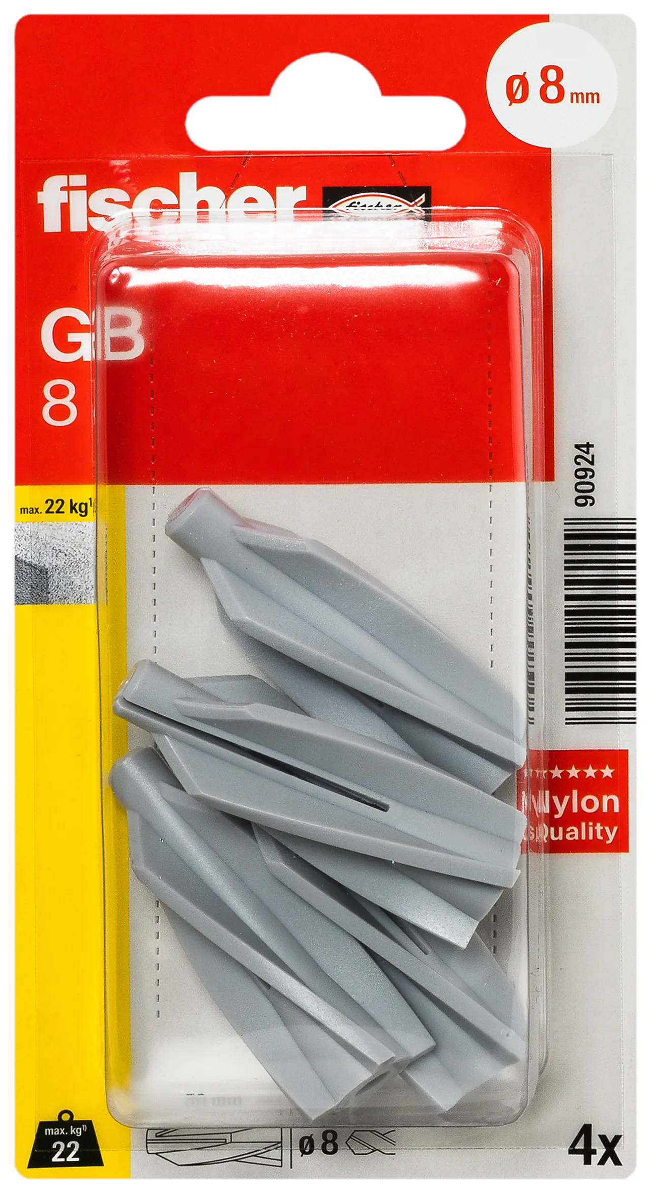 Lettbetongplugg gb 8 bk 4 stk pr bk nv fischer null - 50 - 2 - Miniatyr