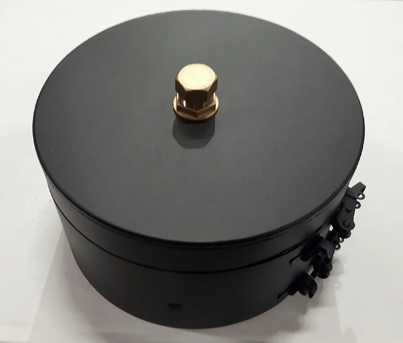 Lokk m/avtapping ø150 sort pms50