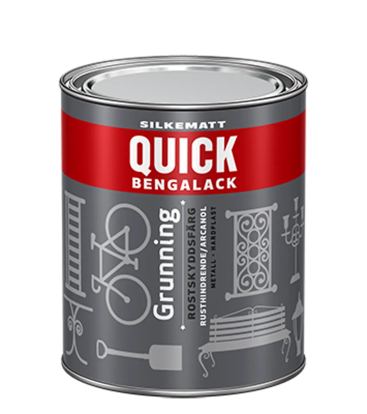 Bengalack grunning hvit silkematt 0,75 liter Bengalack grunning hvit silkematt 0,75 liter