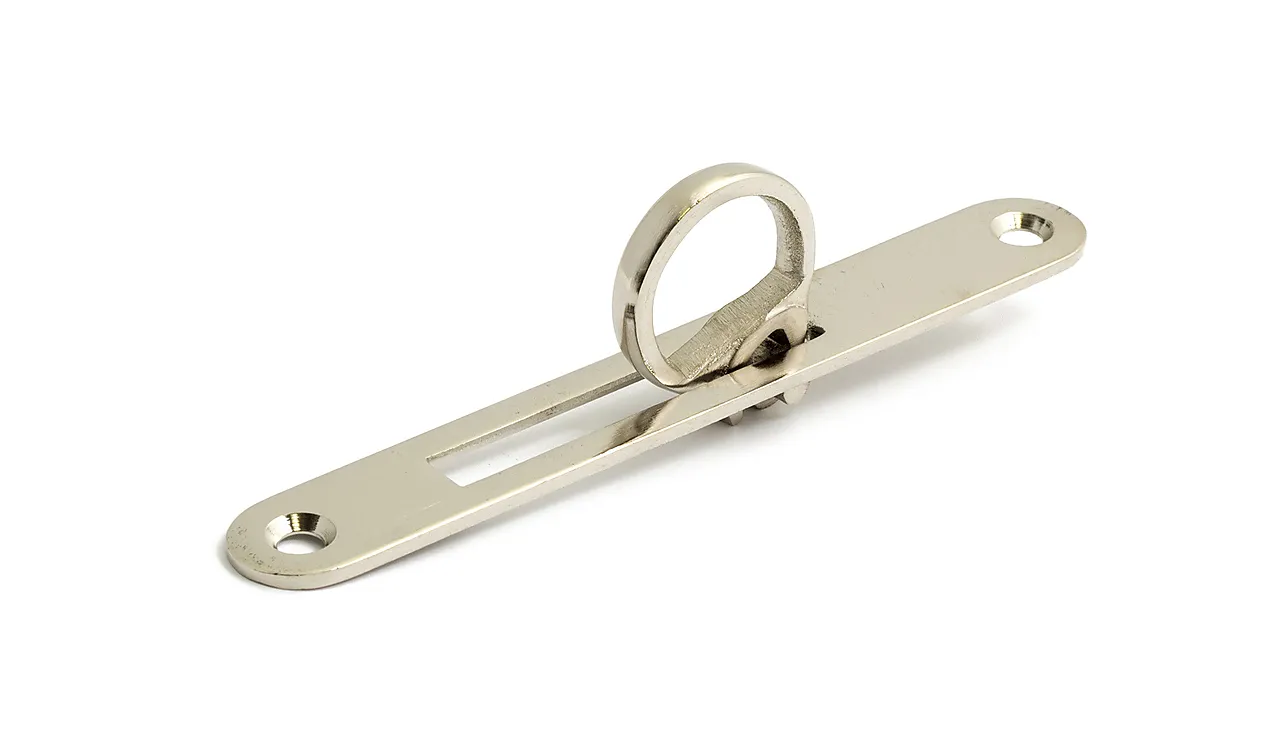 Skyvedørsring av messing nikkel 20x150 mm Skyvedørsring av messing nikkel 20x150 mm